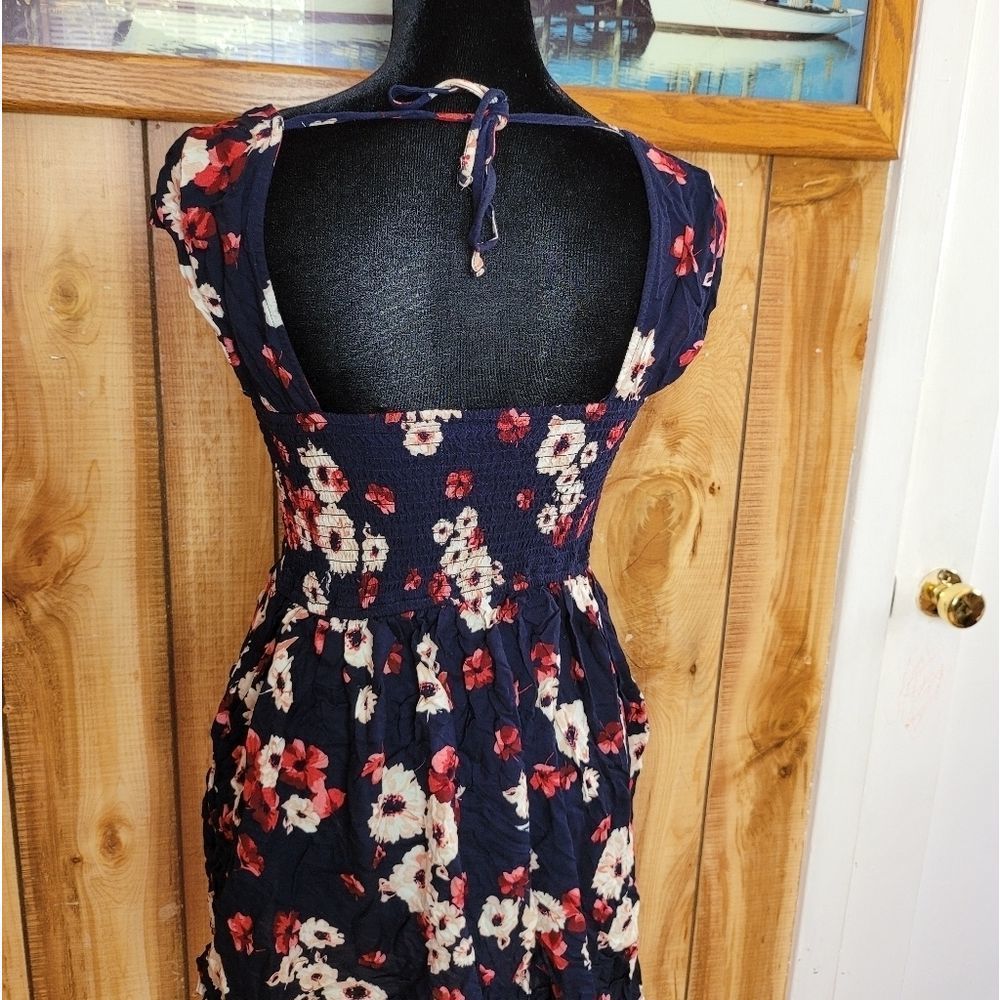 Hollister Floral Sundress Women’s Small – Navy Red White Print - Picture 6 of 9